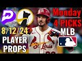 PRIZEPICKS UNDERDOG MLB MONDAY 8/12 CORE PLAYER PROPS!!