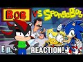 Sonic & Shadow Reacts To - Bob Vs Spongebob - Puppet Beatbox Battles!!