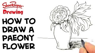 How to draw a Paeony - Peony - Flower