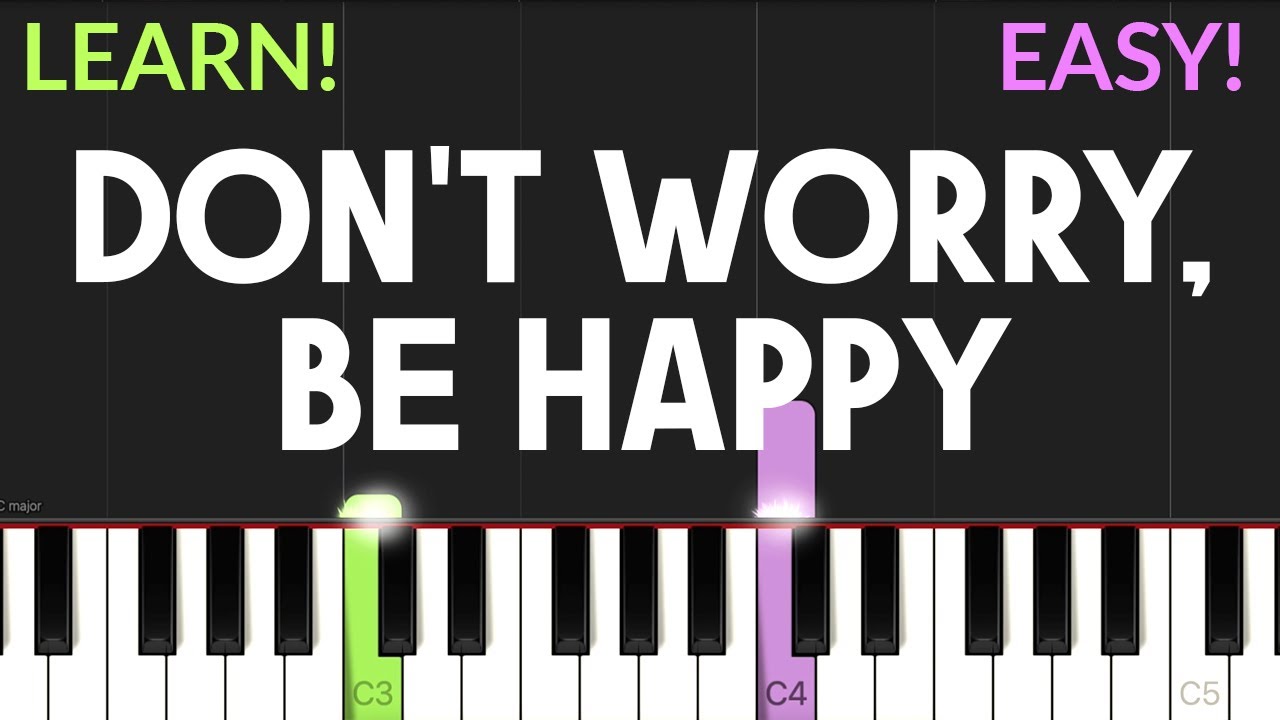 Don't Worry, Be Happy - Bobby McFerrin | EASY Piano Tutorial - YouTube