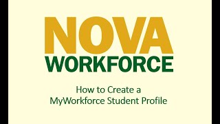 How to Create a MyWorkforce Student Profile