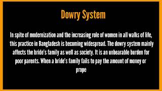 Dowry System Paragraph For Class 8 To Hsc examine