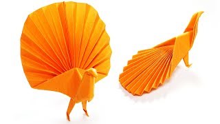 Origami Peacock (Adolfo Cerceda)  折り紙 Oригами Oριγκάμι 折纸 摺紙 พับ 종이접기