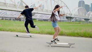 Chaka \u0026 Sofia  Longboarding Longboard Dancing ロンスケ