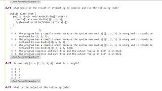 CH6 1-D Array part 1 MCQ Java Language