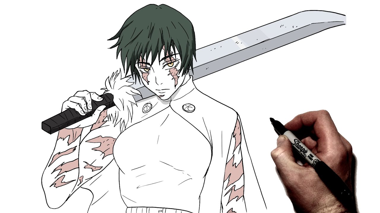 How To Draw Maki Awakened Step By Step Jjk Youtube