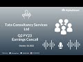 TCS Stock | Tata Consultancy Services Ltd Q2 FY23 Earnings Concall