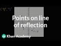 Points on line of reflection | Transformations | Geometry | Khan Academy