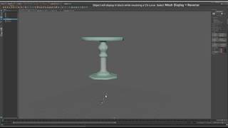 Maya 2019 Revolving the Curve- Table