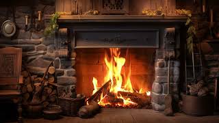 😴Help To Sleep At Fireplace - 24 Hours Of Relaxation, Just A Crackling Fire And Festive Scene.