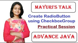 Create Radio button using AWT Components. Mayuri's Talk. Mayuri Mali.
