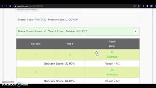 Lucky Four Code Chef in Java | Beginner Problem