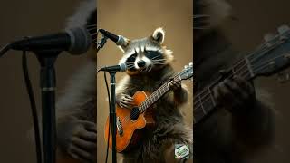 A raccoon with rhythm! Watch this little rockstar shred the guitar and dance! #cute #raccoon #rhythm