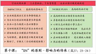 第十课：“IN”的原则—影响力的传承