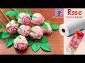 HNU281  Tissue Paper Roses- ดอกกุหลาบจากกระดาษทอชชู - ดอกไม้กระดาษ -paper flowers on board