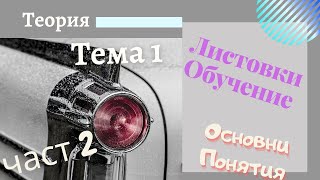 Листовки обучение - тема 1, част   2 - Основни Понятия Подготовка за Решаване на листовки