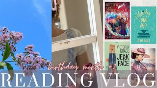 Birthday Month Reading Vlog #2 🎉 good books, dnfs, and a cute beagle 🐶