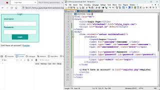 JavaScript 15: Client-side validation using JS for the login form (onsubmit event)