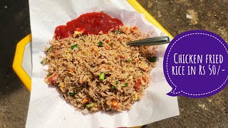 Chicken fried rice in 50 rs at churchgate | cheapest street food in Mumbai