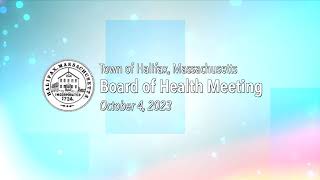 Halifax Board of Health - October 4, 2023