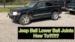 HOW TO Jeep Grand Cherokee Lower Ball Joint Replacement