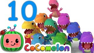 Dinosaurs T-Rex Number Song | CoComelon Nursery Rhymes & Kids Songs