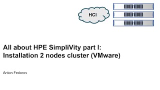 All about HPE Simplivity Part 1: Installation 2 nodes cluster (VMware)