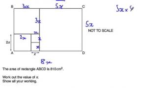 Area of Rectangles with Algebra Mathematics Revision