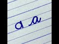 Learn to write print and cursive handwriting small letter a | How to write alphabet for beginners