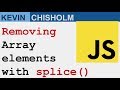 How to remove a JavaScript array element using the splice method - Array.prototype.splice()