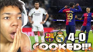 BARCA FAN REACTS to Real Madrid Getting COOKED| Real Madrid vs Barcelona 0-4