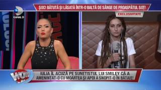 WOWBIZ (11.07.) - Iulia l-a acuzat pe sunetistul lui Smiley ca a lasat-o intr-o balta de sange!