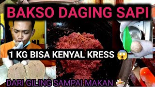 RESEP BAKSO 1 KG DAGING SAPI HASIL KENYAL KRESS TANPA PENGENYAL