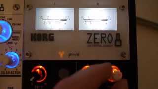 korg zero8 correct input level