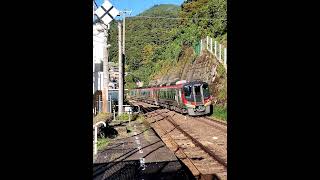 南風１３号・土佐岩原駅。岡山発〜高知行　土讃線。高知県大豊町（23年10月2日の月曜日　15時49分）