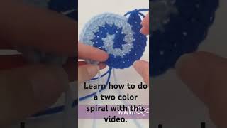 Learn to do a two color spiral in crochet with this video. #crochet #diy