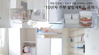 미니멀라이프 시간을 2배 활용하는 살림계획표, 스트레스 제로 살림루틴, 매일 깔끔한 집을 유지하는 청소습관