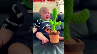 Cute baby & talking cactus😘😍🤩 | funny babies funny moment #cutebaby #baby #shorts #funnyvideo