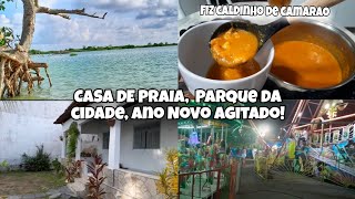 FOMOS PARA O PARQUE DE DIVERSÕES |  PRAIA | FIZ UM CALDINHO DE CAMARÃO DELICIOSO| ANO AGITADO🙌