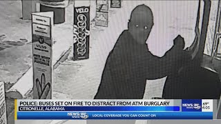 Police: Buses set on fire to distract from ATM burglary