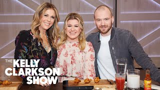 Kelly Clarkson And Rita Wilson Play Sean Evans' 'Hot Ones' Truth Or Dab Challeng