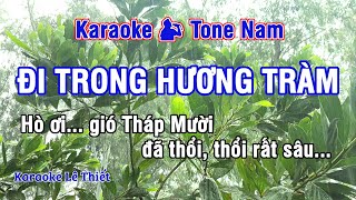 Đi Trong Hương Tràm Karaoke - Nhạc Sống Hay Tone Nam (Em) - Karaoke Lê Thiết