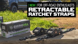 Rhino USA Retractable Ratchet Straps