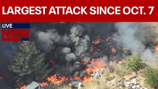 Hezbollah launches largest attack on Israel since Oct. 7, 100 rockets at once | LiveNOW from FOX