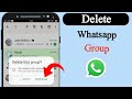 How to delete whatsapp group