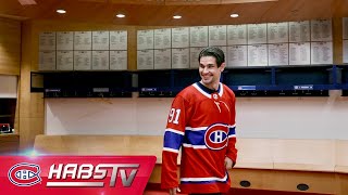 Sean Monahan's first day as a Hab