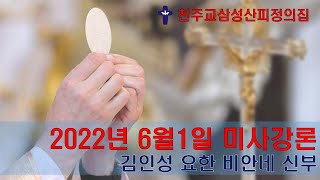 삼성산피정의집 2022년6월1일 미사 강론 (김인성 요한 비안네 신부)