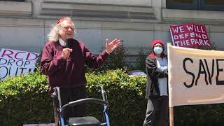 Rabbi Michael Lerner speaks out to save People’s Park in Berkeley