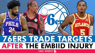 NEW 76ers Trade Targets After Joel Embiid Injury ft. Dejounte Murray, DeMar DeRozan | 76ers Rumors