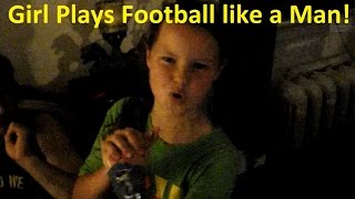 Tough Girl Proves Football isn't just for Boys! Amazing Catches!